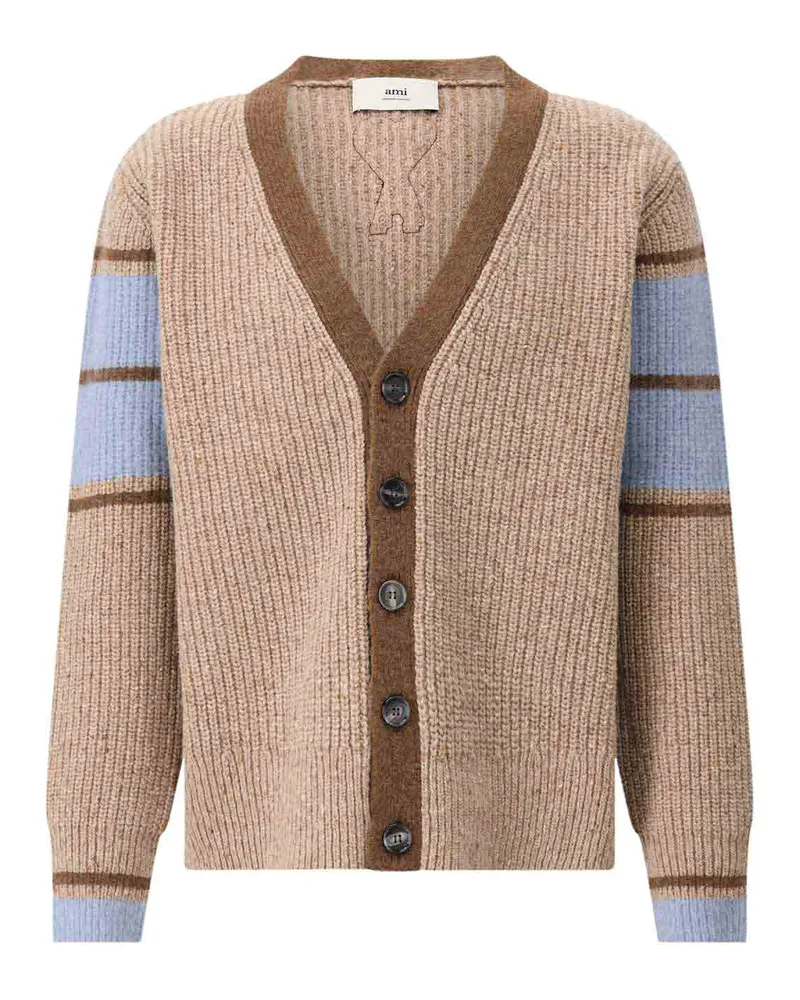 AMI Paris Oversized Strickjacke Braun