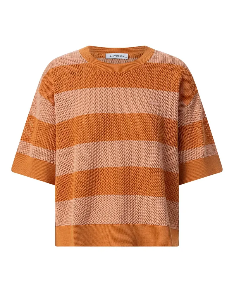 Lacoste Strickshirt aus Baumwolle Orange