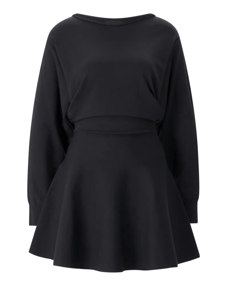 Roberto Collina Minikleid aus Merinowolle Schwarz