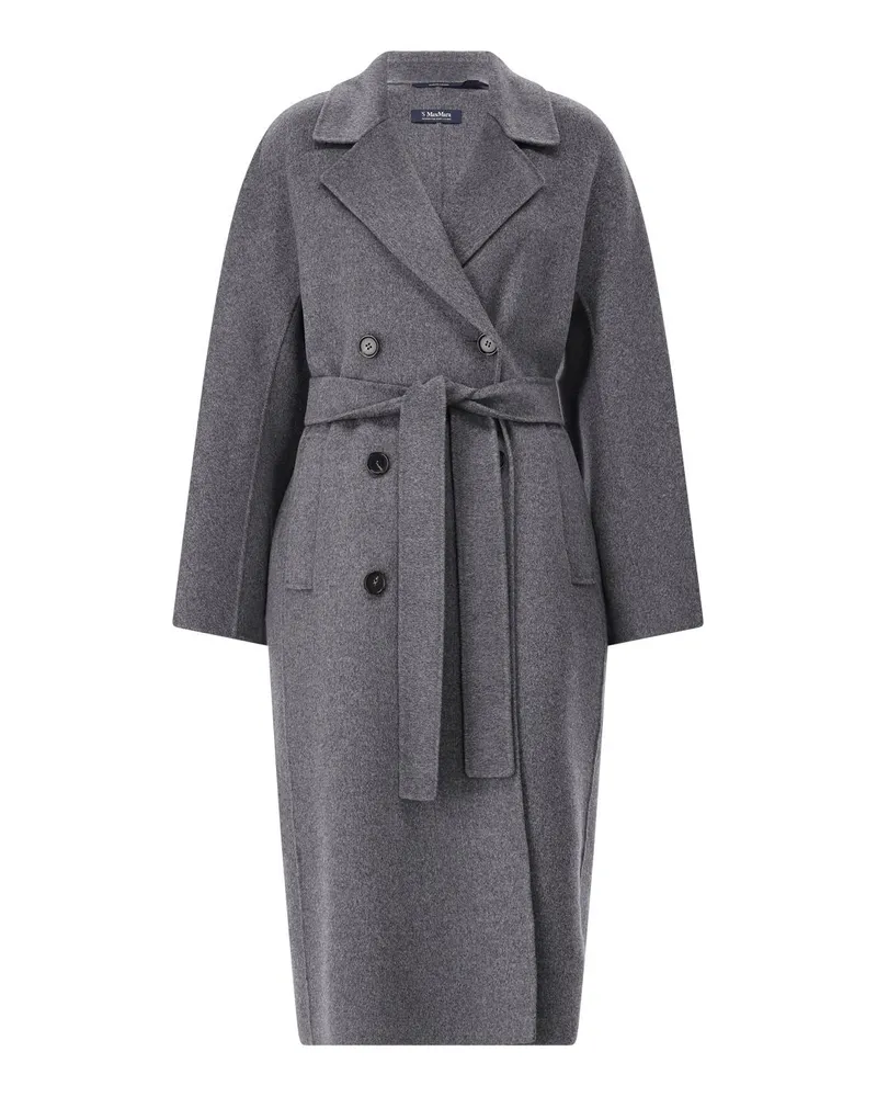 Max Mara Mantel Paul aus Wolle Grau