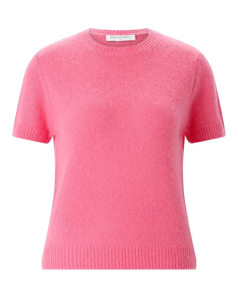 Stephan Boya Kurzarmpullover Candy aus Kaschmir Pink