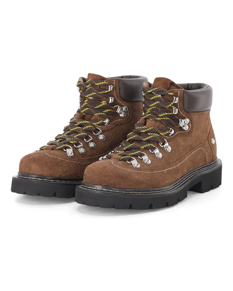 Dsquared2 Stiefel Canadian aus Wildleder Braun