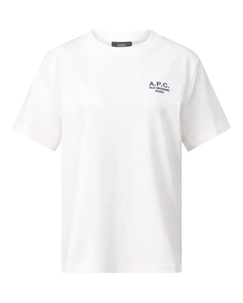 A.P.C. T-Shirt mit Logo Weiß