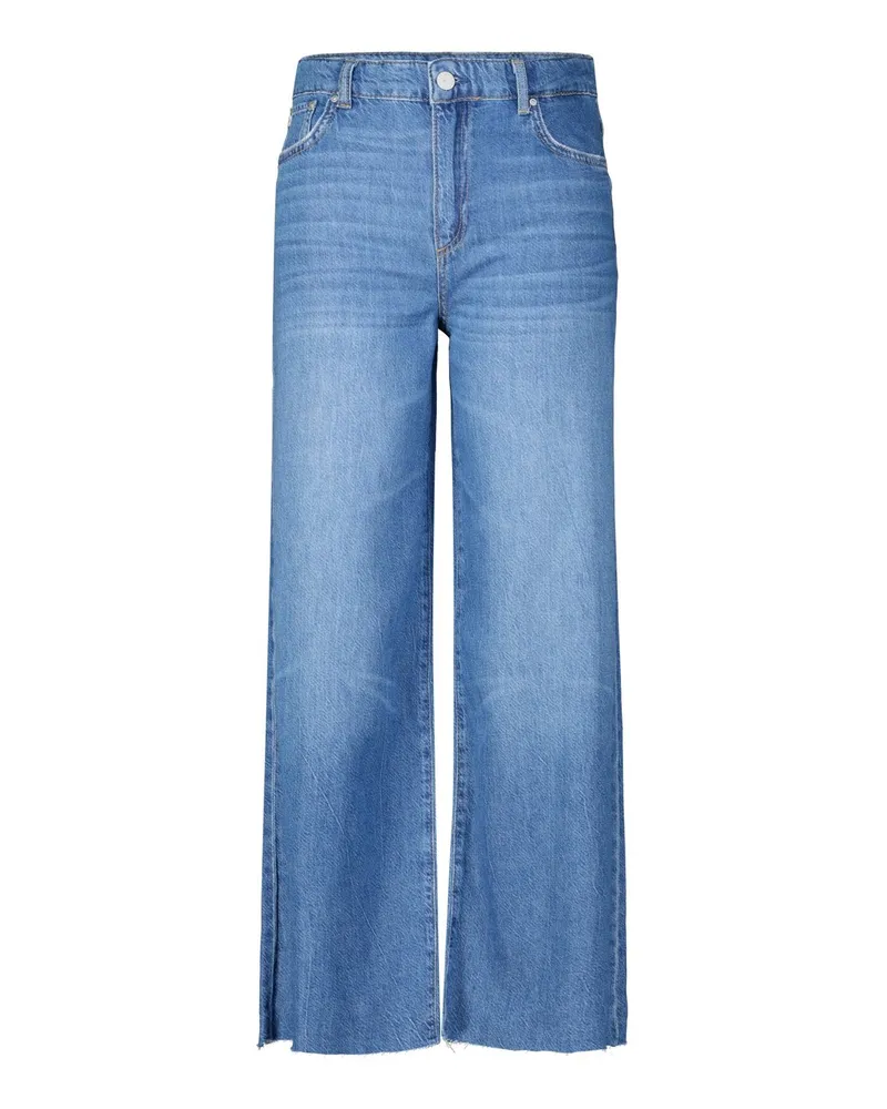 Adriano Goldschmied Cropped Wide-Leg Jeans Saige Blau