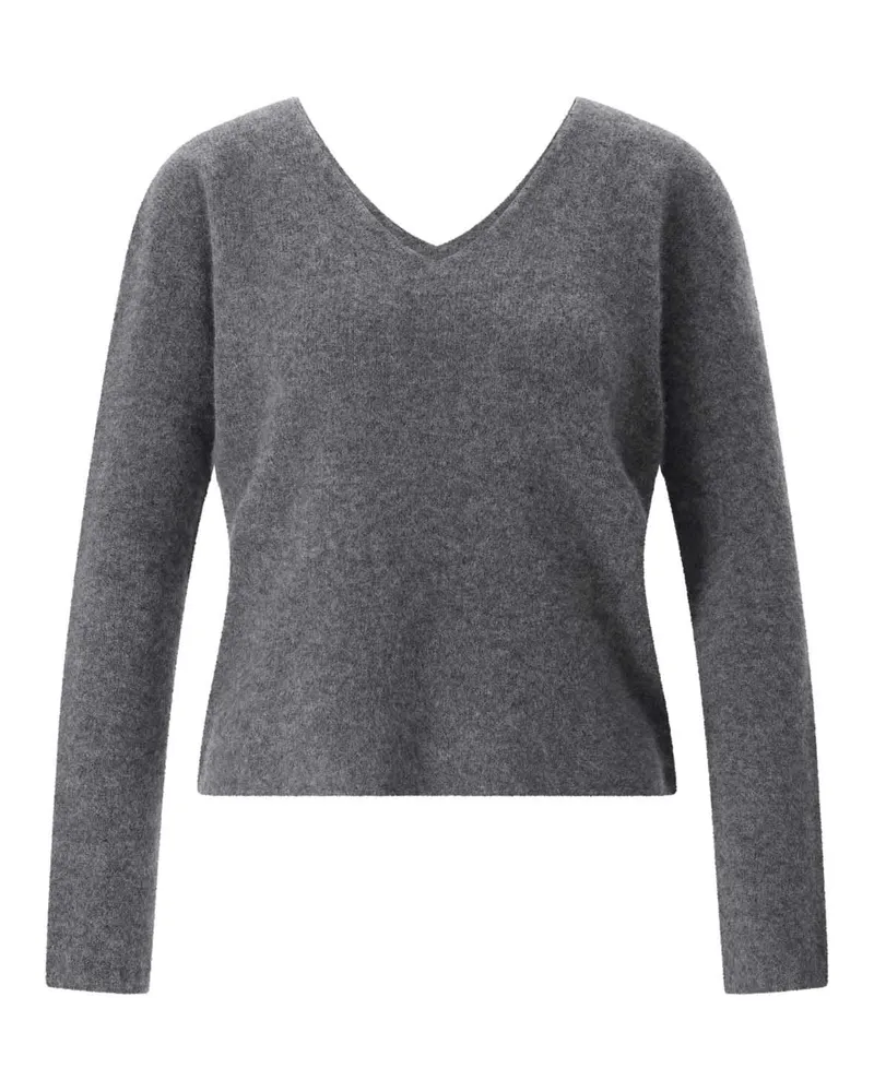 Roberto Collina Pullover aus Kaschmir & Seide Anthrazit