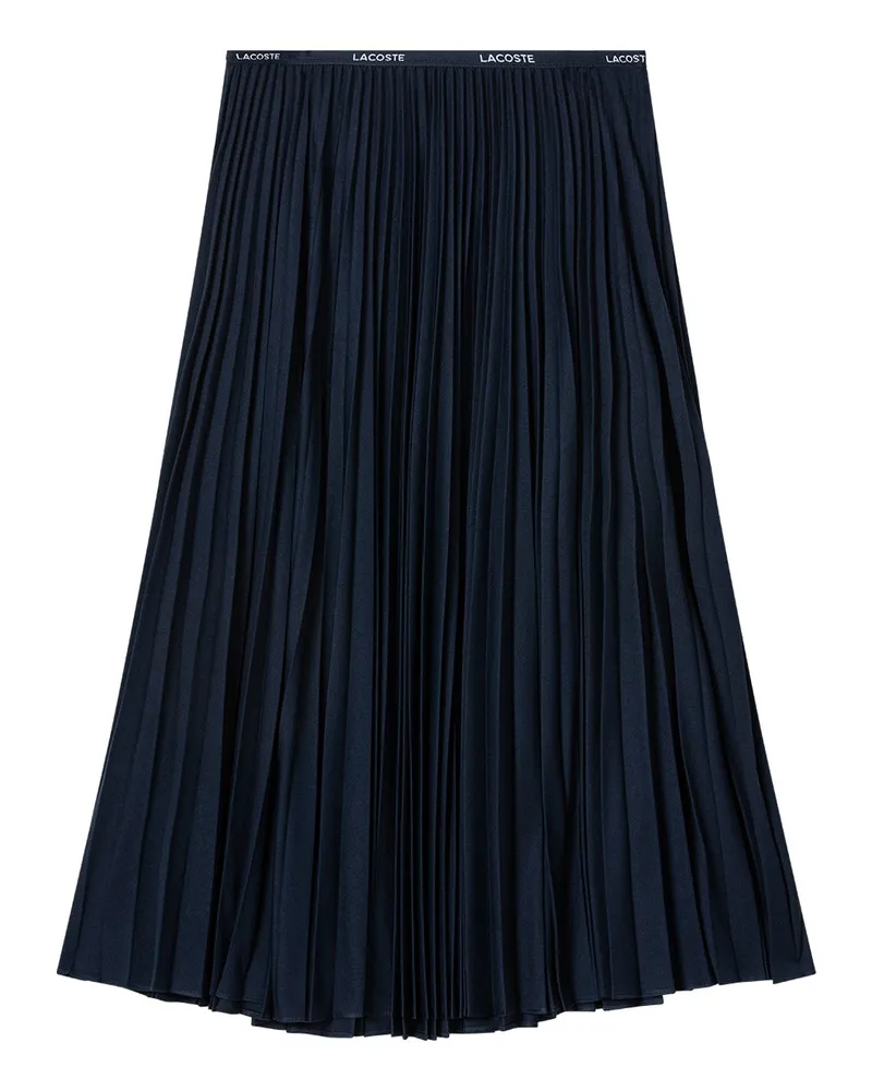 Lacoste Plissierter Midirock Dunkelblau