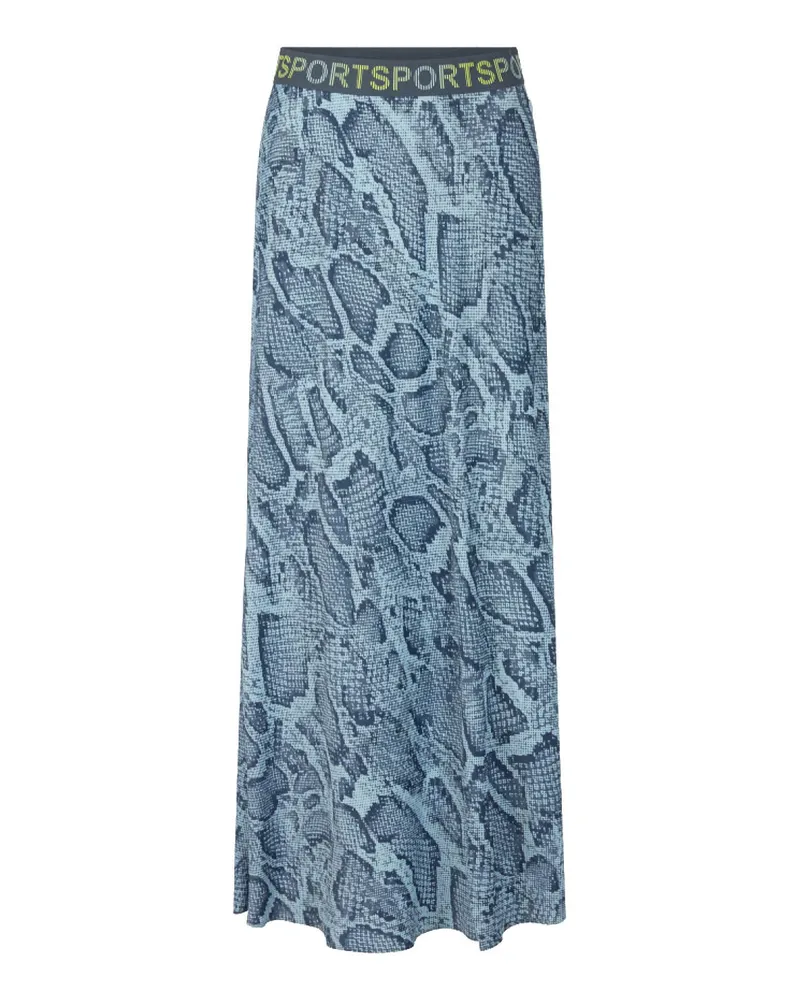 Marc Cain Maxirock mit Animal Print Hellblau