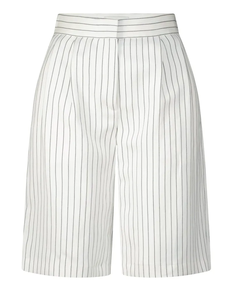 LOULOU Bermudashorts Piera mit Nadelstreifen Creme