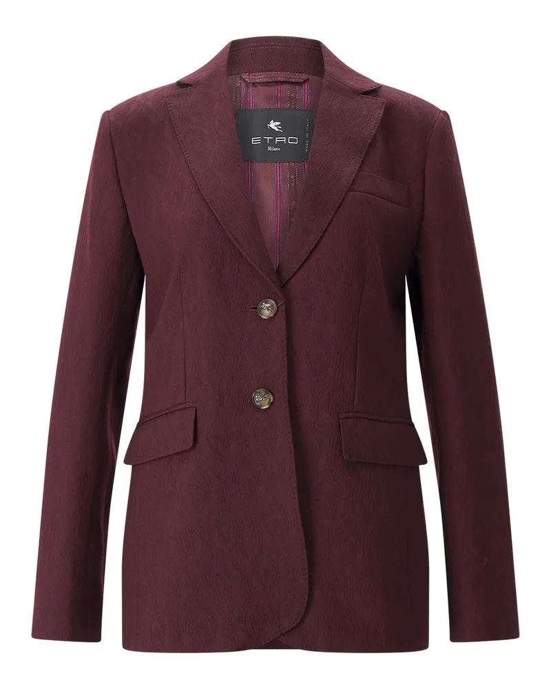 Etro Blazer aus Wolle Dunkelrot