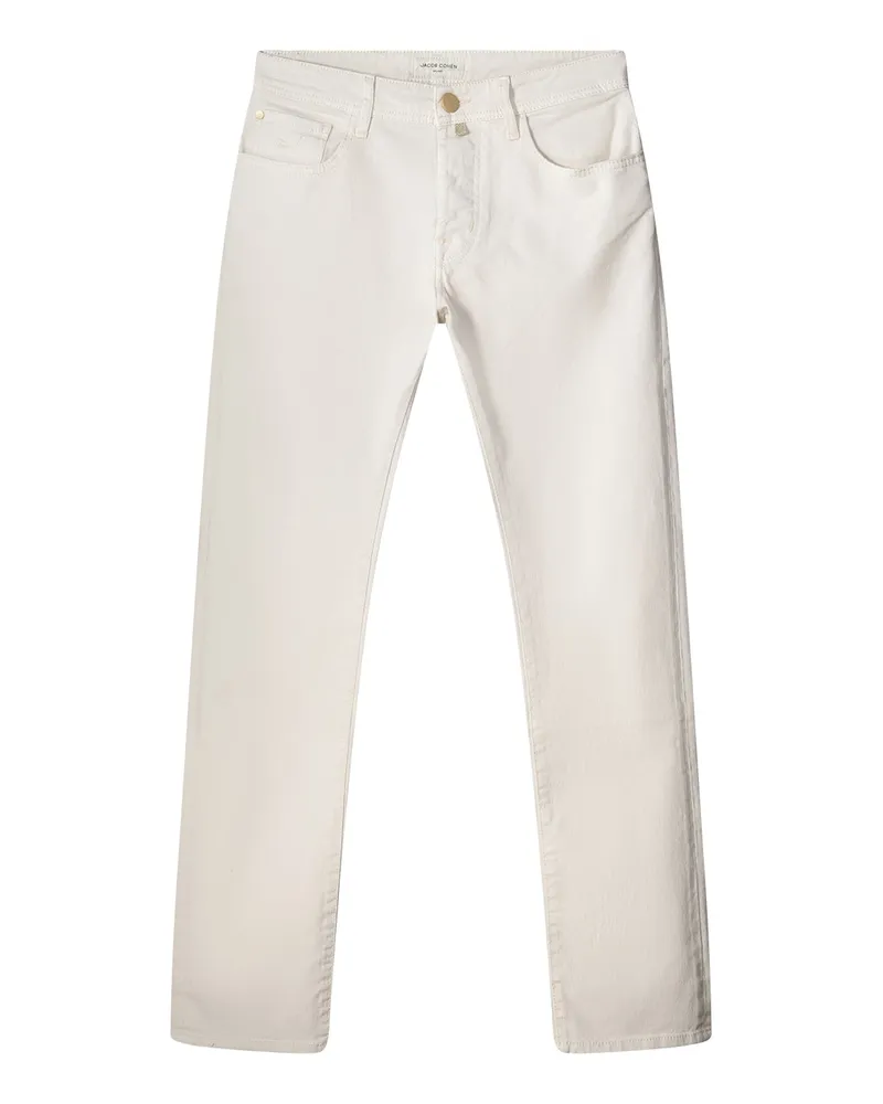 Jacob Cohën Slim-Fit Jeans Bard aus Baumwoll-Mix Creme