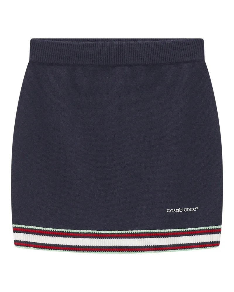 Casablanca Paris Minirock aus Merinowolle Navy