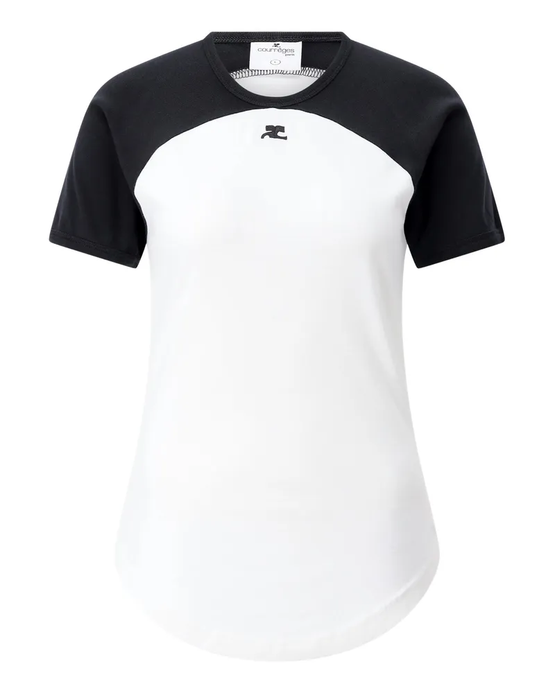 Courrèges T-Shirt mit Logo Weiß