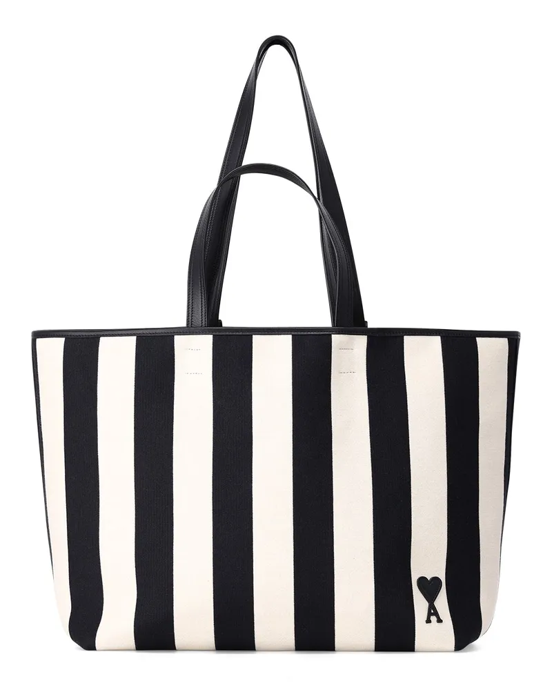 AMI Paris Shopper mit Logo Schwarz