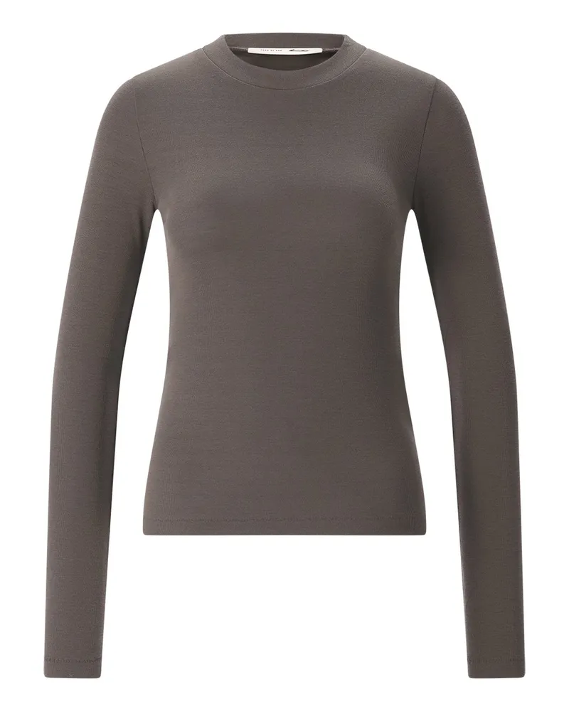 Fear of God Geripptes Langarmshirt Graugrün