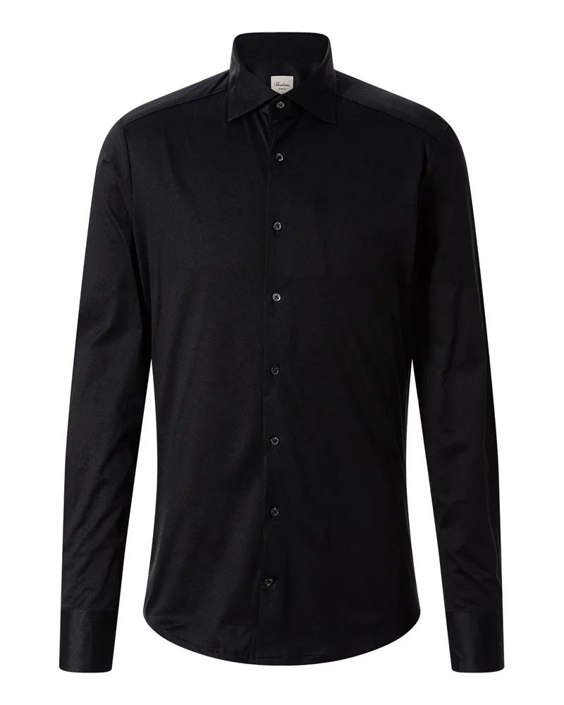 Stenströms Slim-Fit Hemd aus Baumwolle Schwarz
