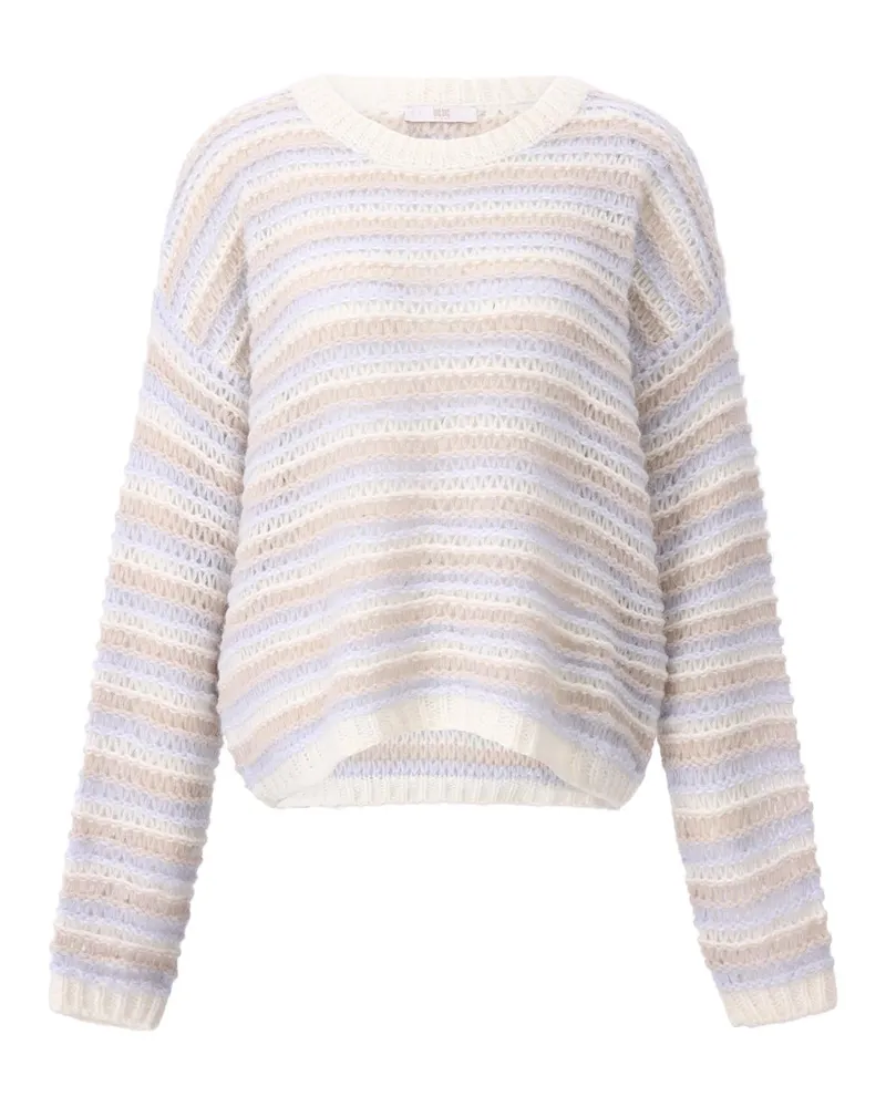 Riani Gestreifter Strickpullover aus Wollmix Multicolor