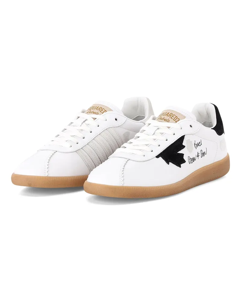 Dsquared2 Sneaker aus Leder Weiß