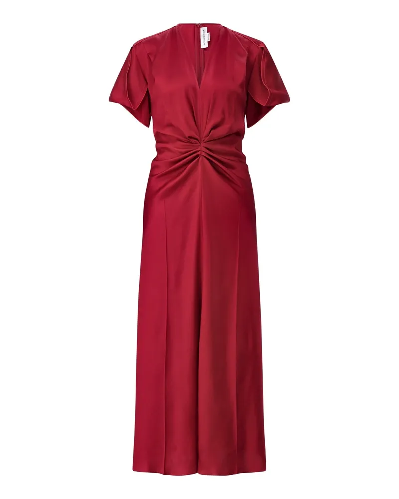 Victoria Beckham Midikleid aus Satin Rot
