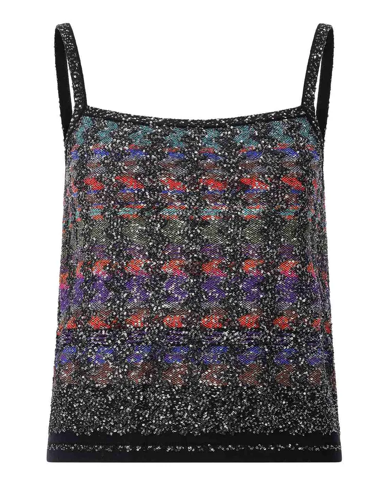 Missoni Top mit Pailletten Multicolor