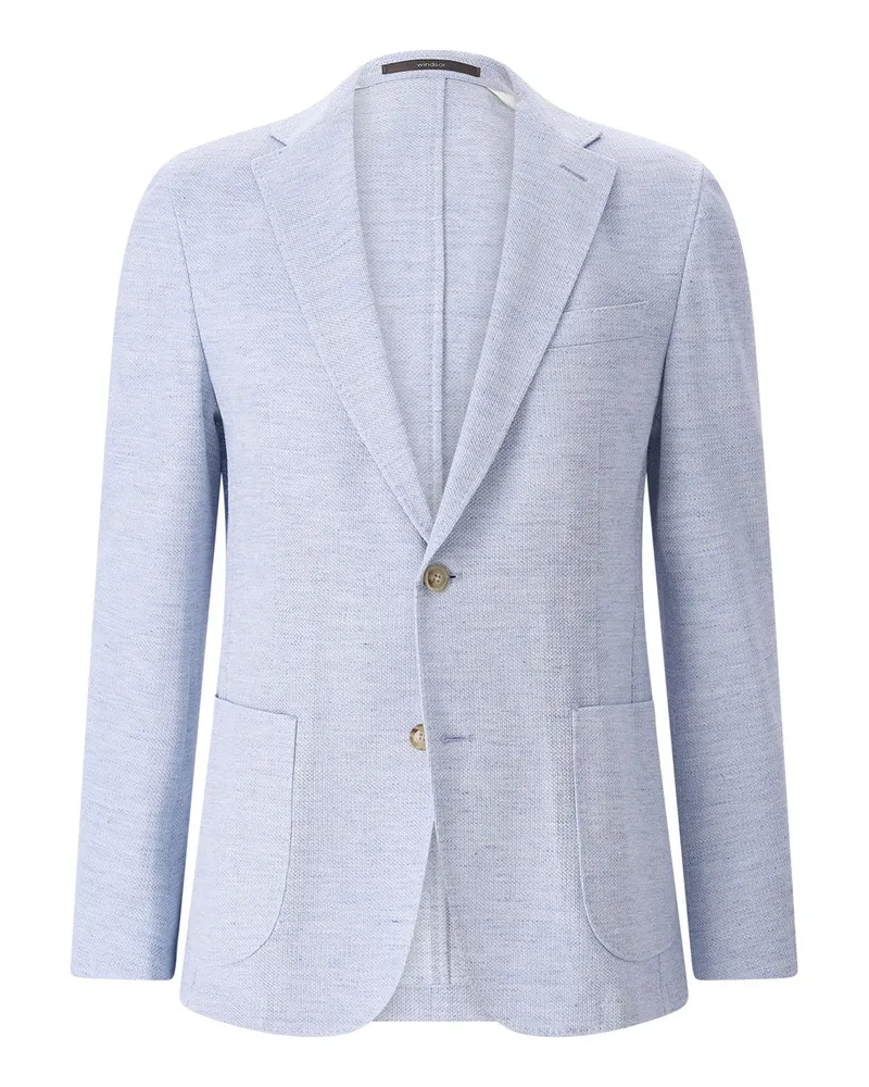 windsor. Slim-Fit Sakko Giro mit Leinen Hellblau