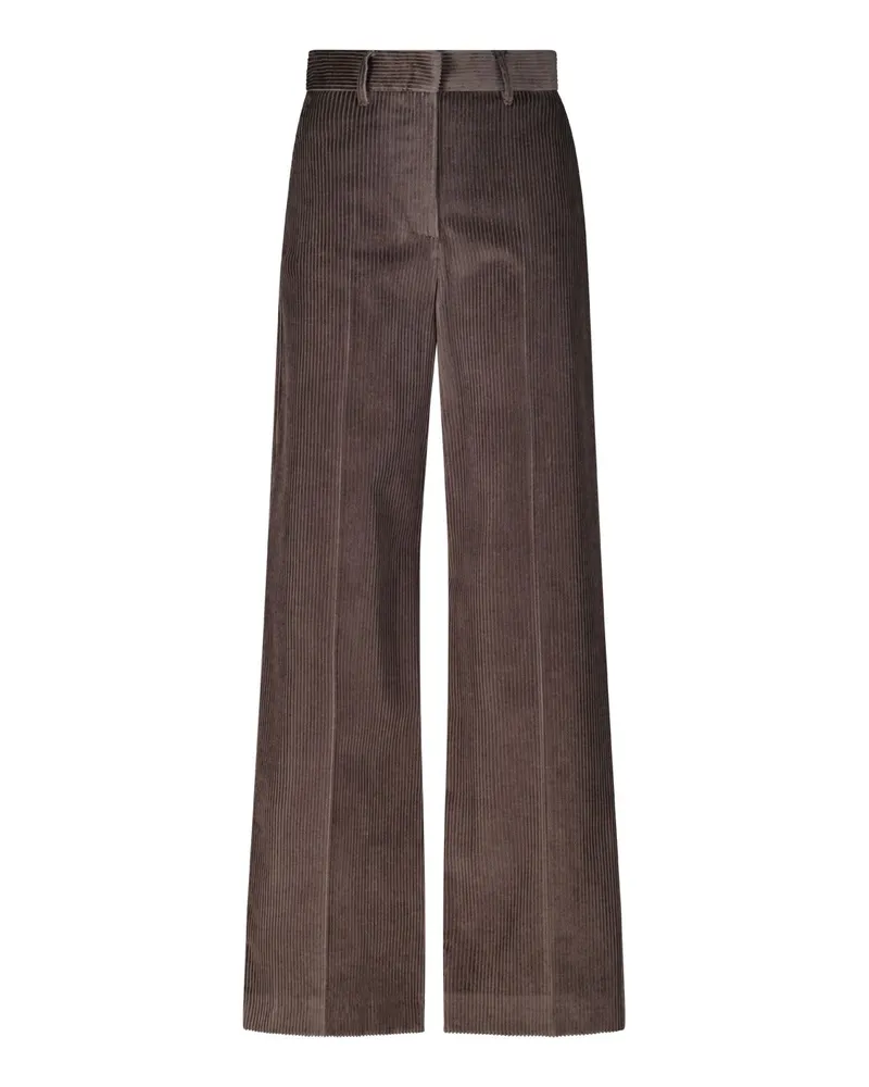 Max Mara Weite Hose Tania aus Cordsamt Dunkelbraun