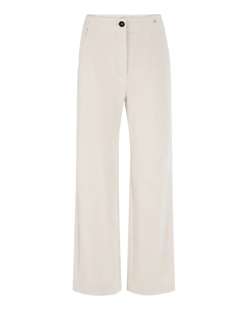 Marc Cain Weite Hose aus Cord Beige