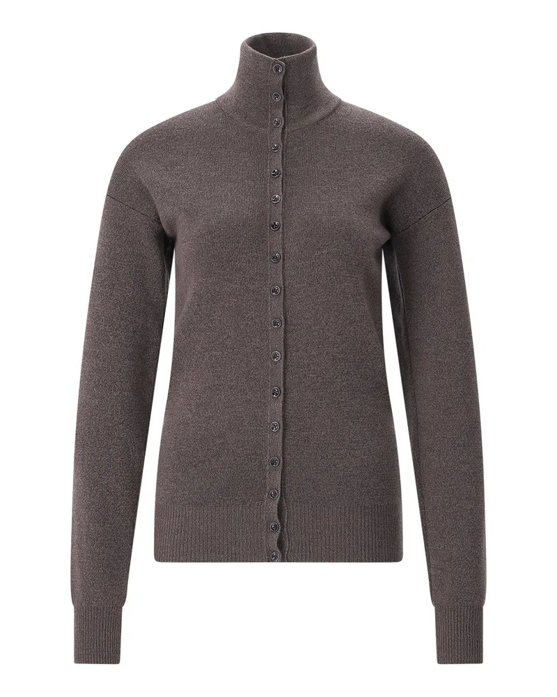 Christophe Lemaire Strickjacke aus Wolle Dunkelbraun