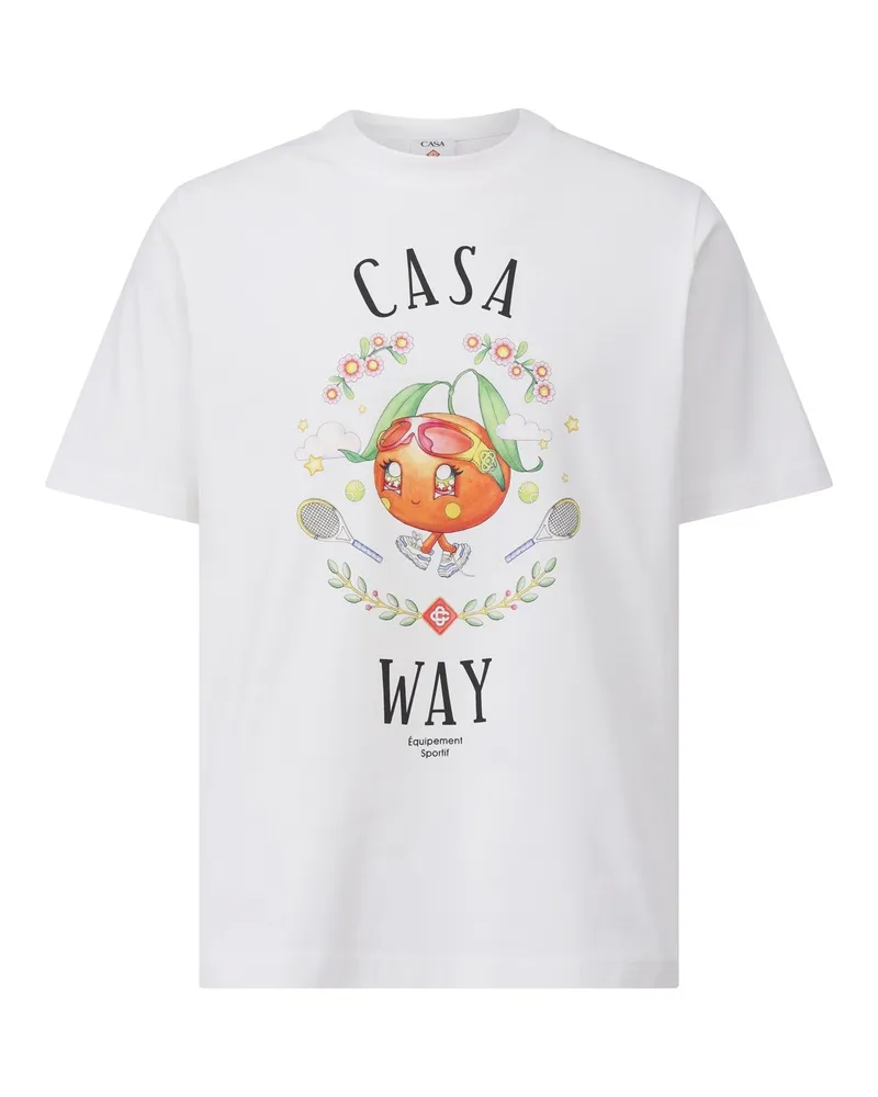 Casablanca Paris T-Shirt mit Print Weiß