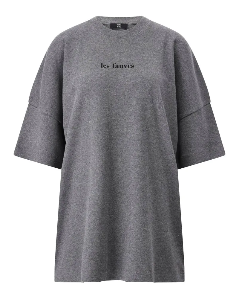 Riani Oversized T-Shirt mit Print Dunkelgrau