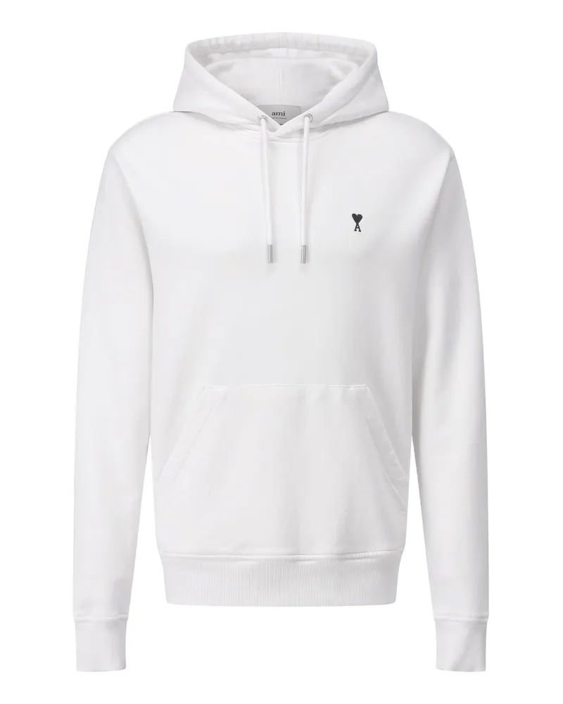 AMI Paris Hoodie mit Logo Weiß