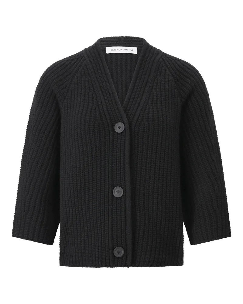 Iris von Arnim Strickjacke Fallou aus Kaschmir Schwarz