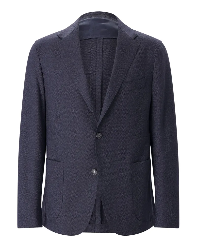 Dressler Sakko aus Wolle Dunkelblau