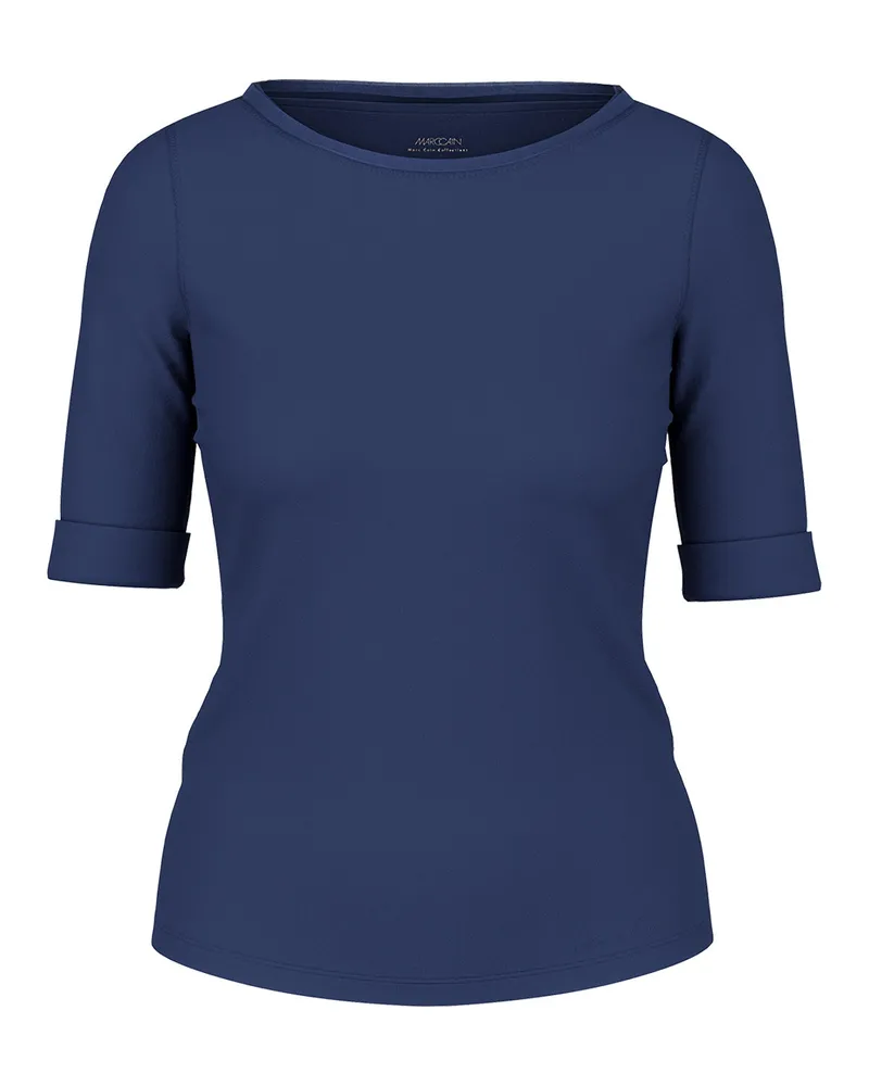 Marc Cain T-Shirt aus Baumwoll-Mix Blau