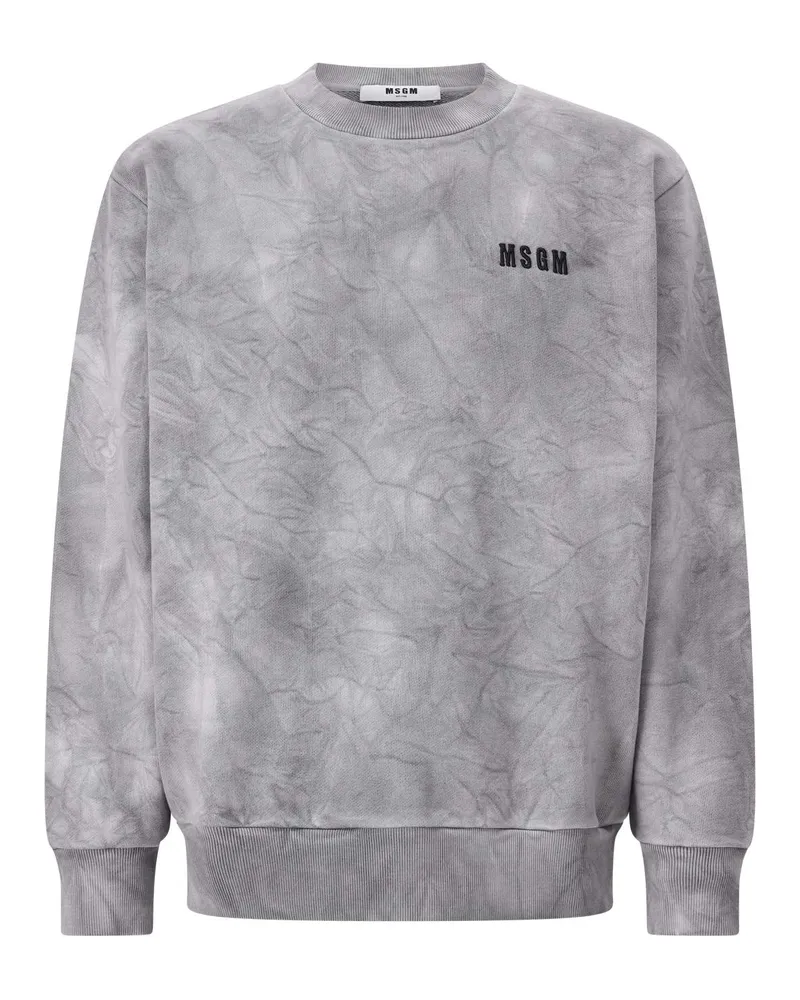 MSGM Sweatshirt mit Logo Grau