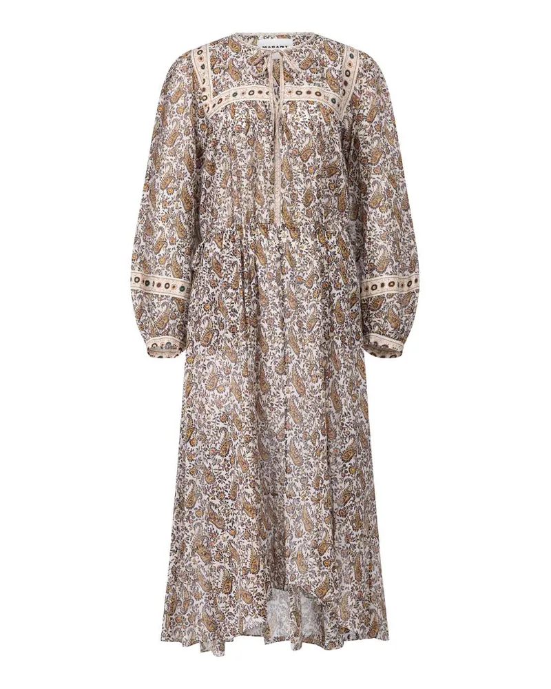 Isabel Marant Maxikleid Greila mit Paisley-Muster Creme
