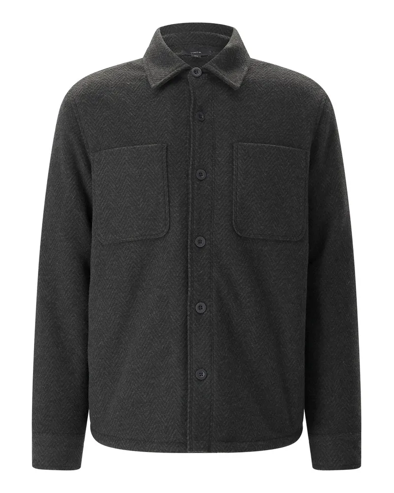 Vince Overshirt mit Teddy-Futter Graugrün