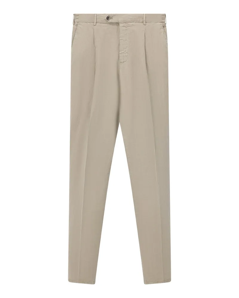 PT TORINO Hose aus Leinenmix Hellbraun