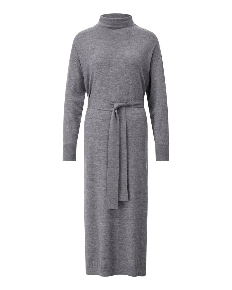 hemisphere Langes Strickkleid aus Merinowolle Grau