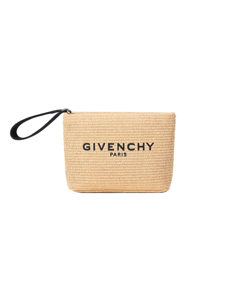 Givenchy Pochette aus Raffia Beige