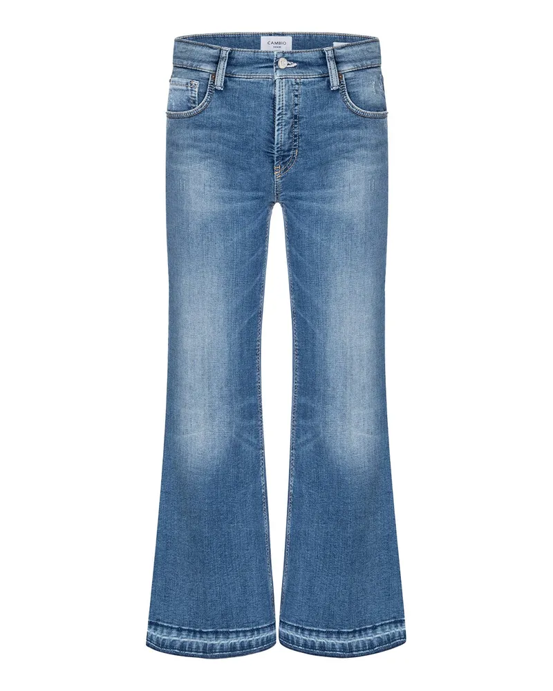 Cambio Boot Cut Jeans Felina cropped Blau