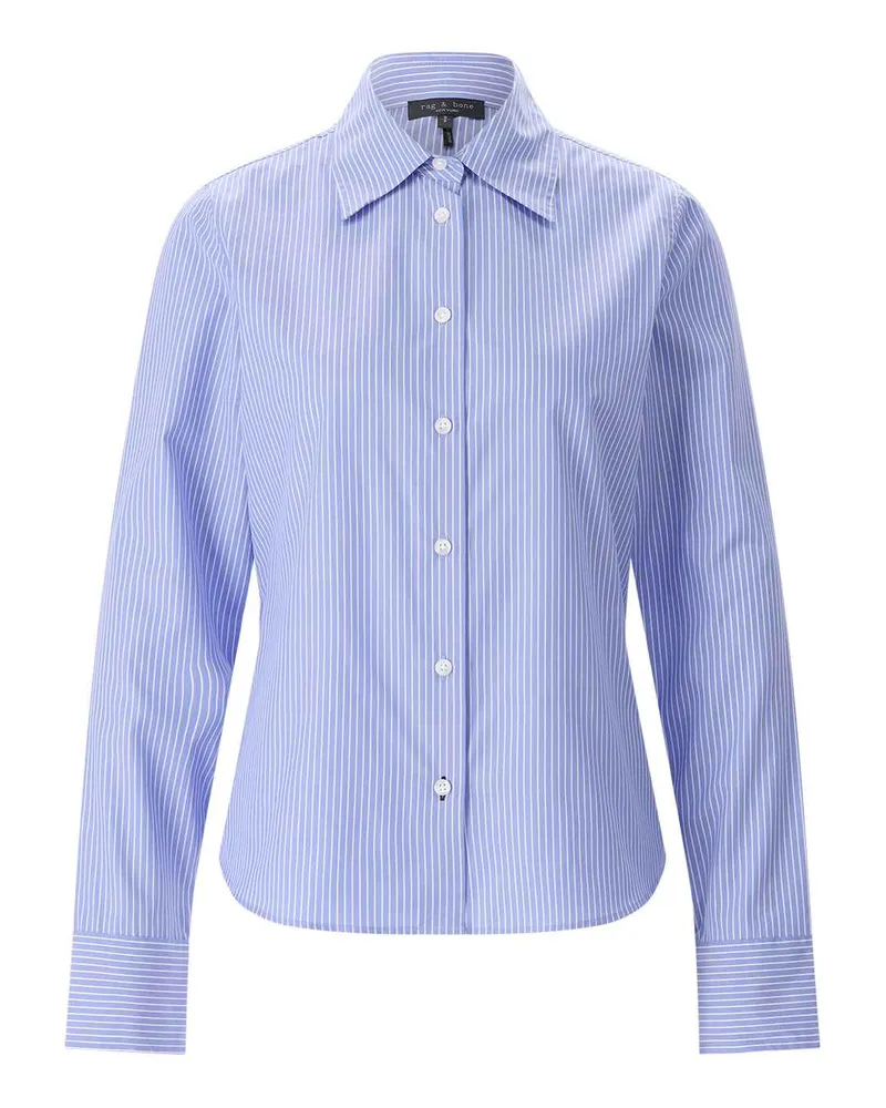 Rag & Bone Gestreifte Hemdbluse Dayton Blau