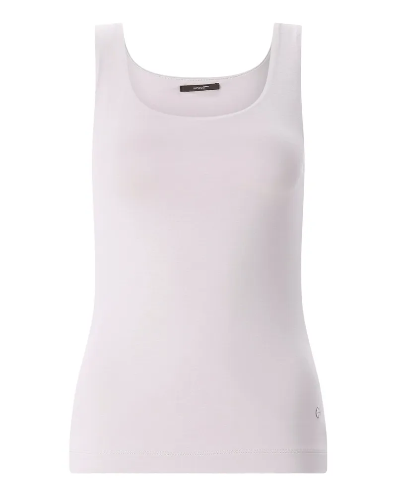 windsor. Top mit Logo Helllila