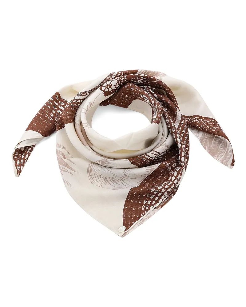 Friendly Hunting Tuch Garden Eden aus Seide Beige
