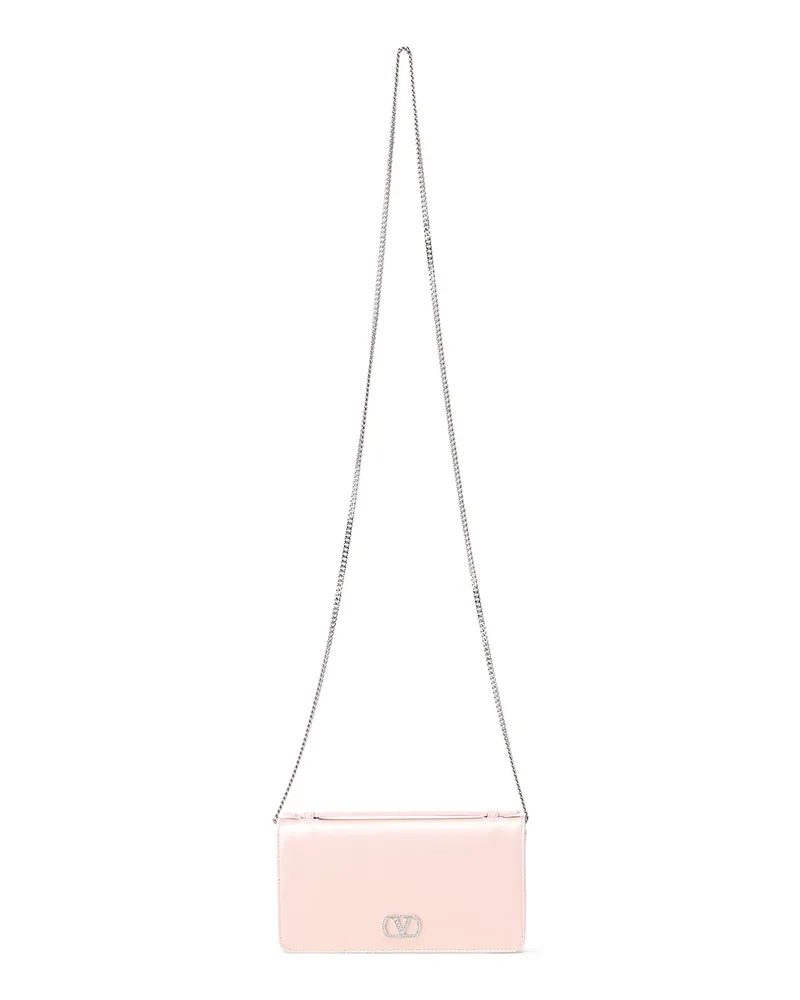 Valentino Garavani Portmonnaie aus Seide-Mix Rosa