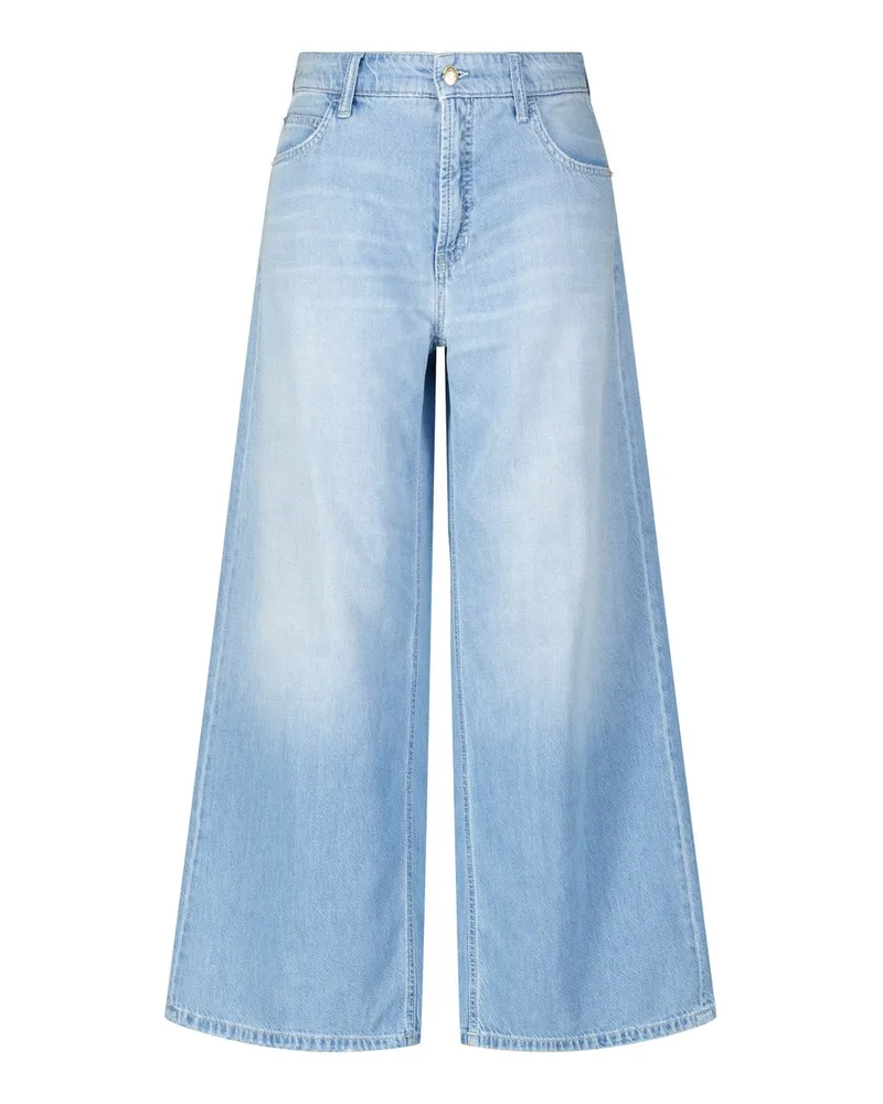 Cambio Cropped Jeans Palazzo Hellblau
