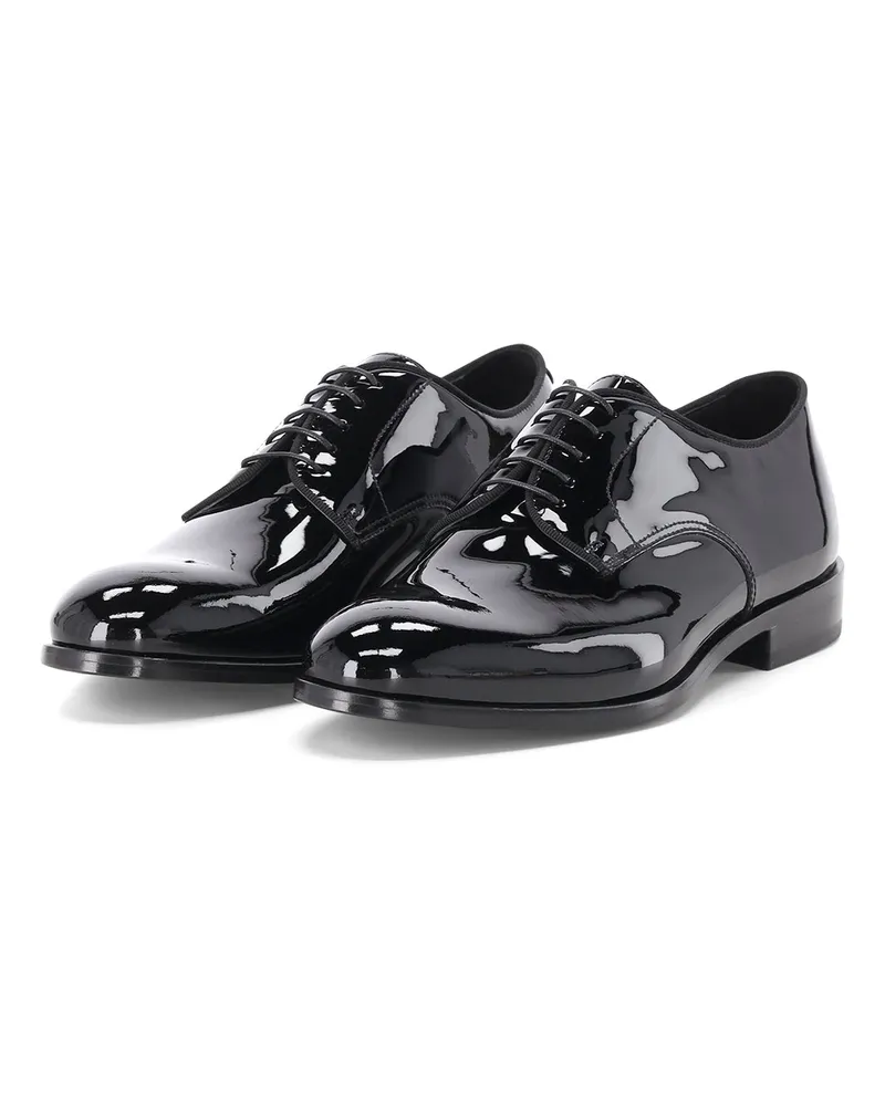 Doucal´s Schnürschuhe aus Lackleder Schwarz