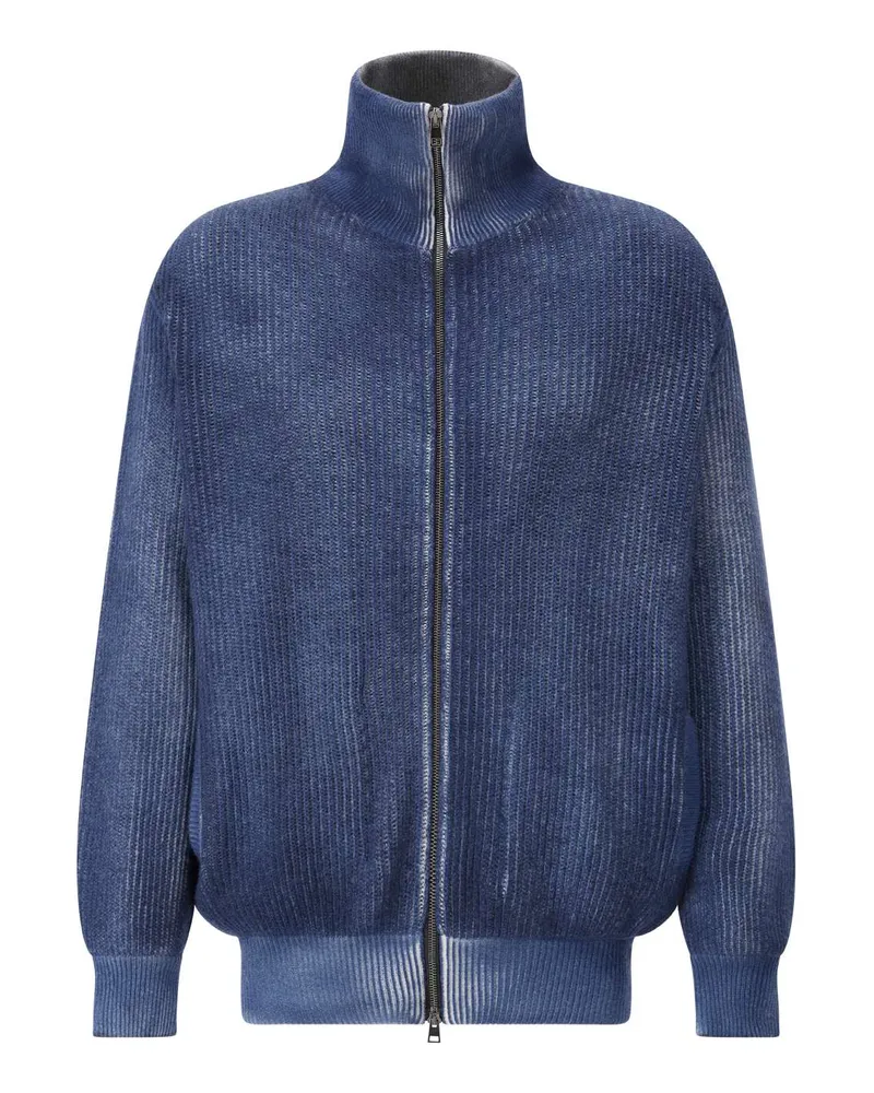 Avant Toi Strickjacke aus Wolle & Kaschmir Blau