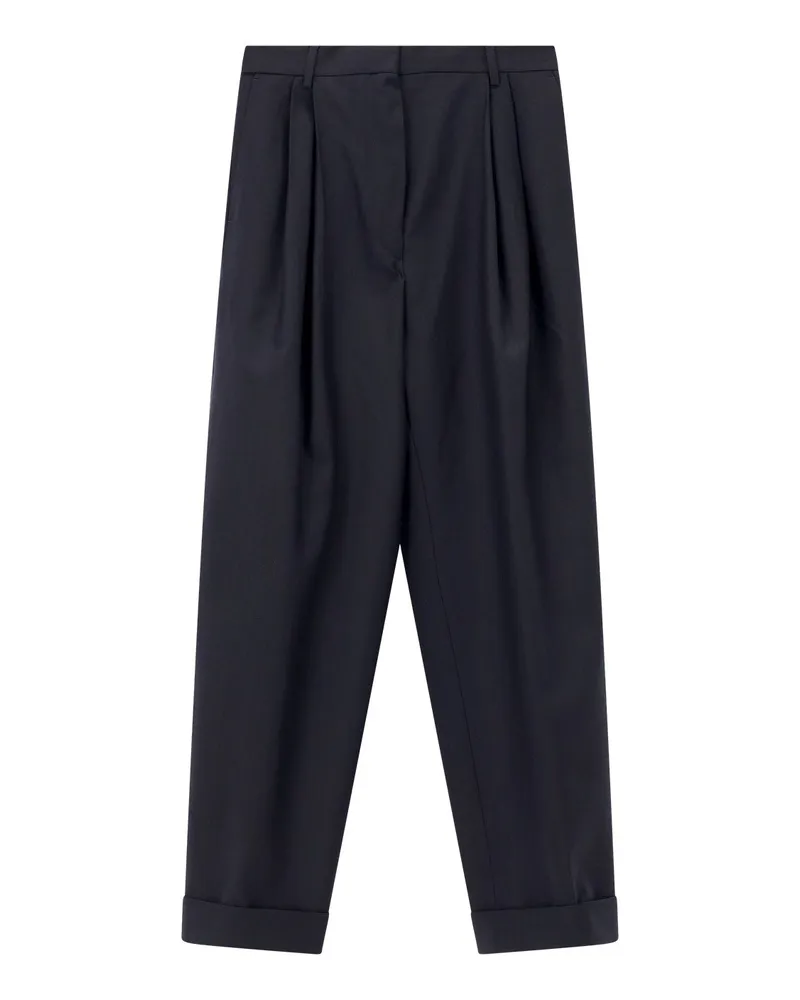 Dries van Noten Hose Partan aus Wolle Dunkelblau