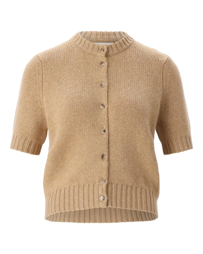 KHAITE Strickjacke Nora aus Kaschmir Braun