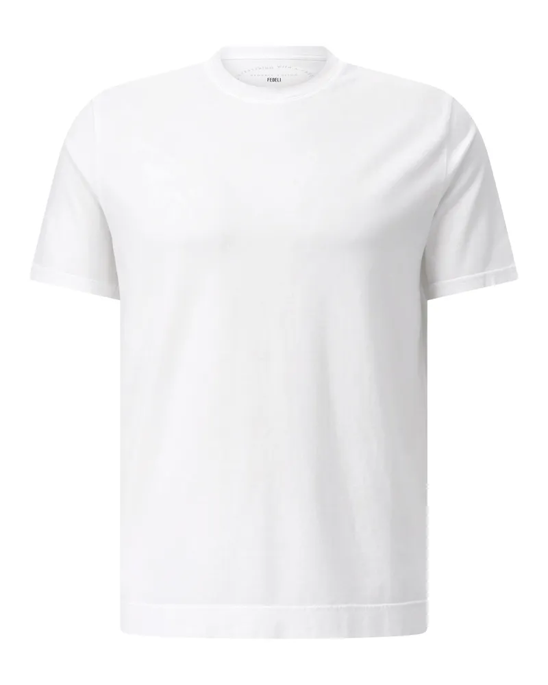 Fedeli T-Shirt aus Baumwolle Weiß
